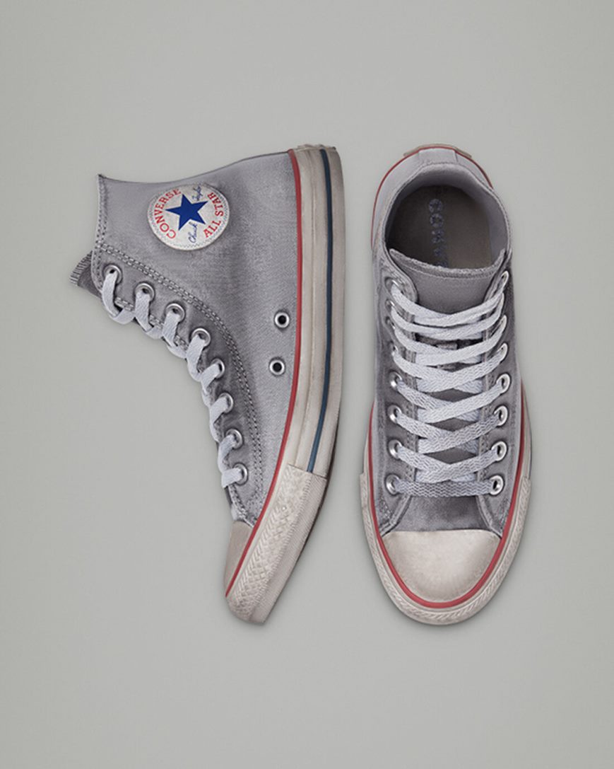 Men's Converse Chuck Taylor All Star Canvas Smoke High Top Shoes Grey / White | AU C9465Y
